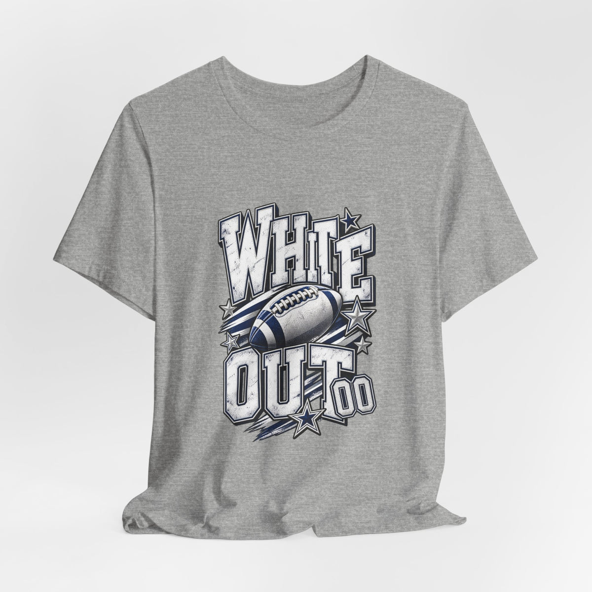 White Out Football Tee | Vintage Helmet, Stars, Sports Graphic