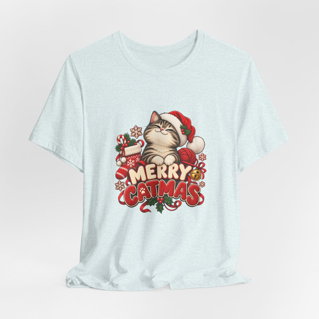 Merry Catmas T-Shirt – Cute Christmas Cat Holiday Tee