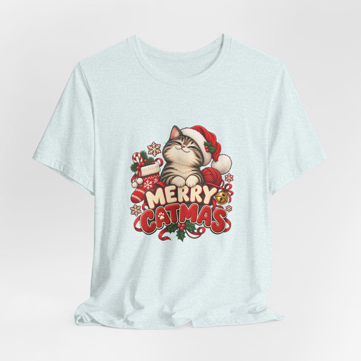 Merry Catmas T-Shirt – Cute Christmas Cat Holiday Tee
