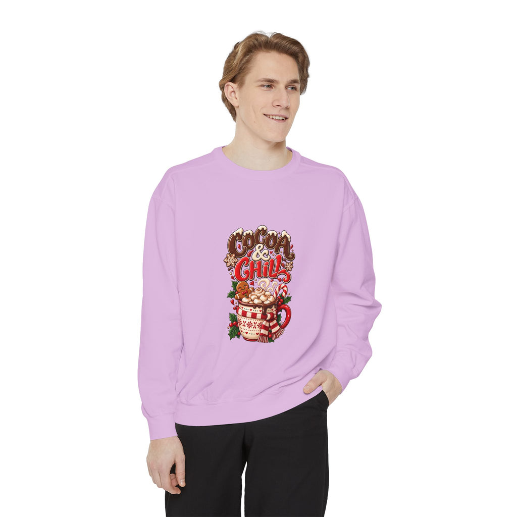 Christmas Cocoa Sweatshirt — Cozy "Cocoa Chill" Holiday Pullover