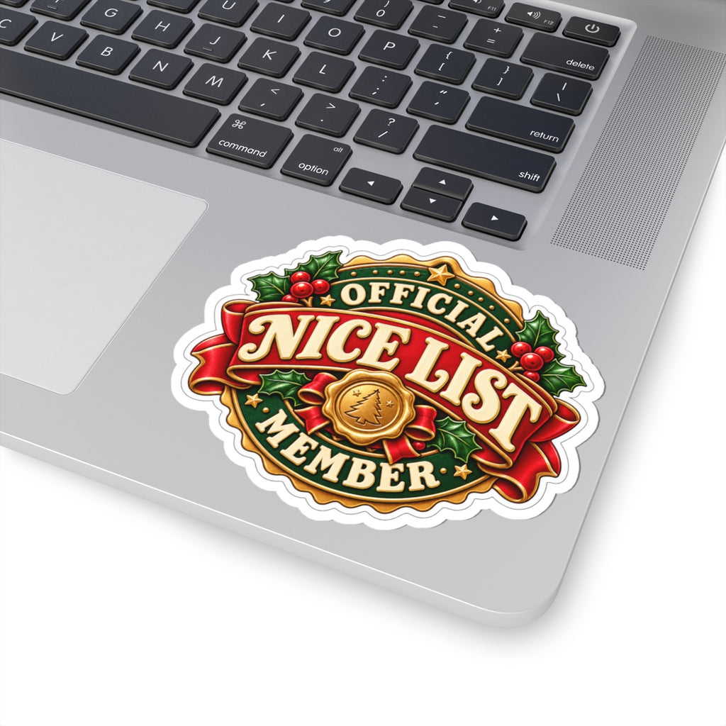 Official Nice List Member Sticker — Festive Holiday Holiday Laptop/Planner Decal