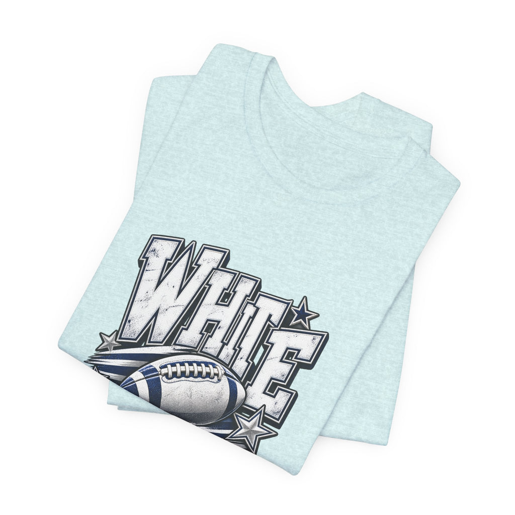 White Out Football Tee | Vintage Helmet, Stars, Sports Graphic