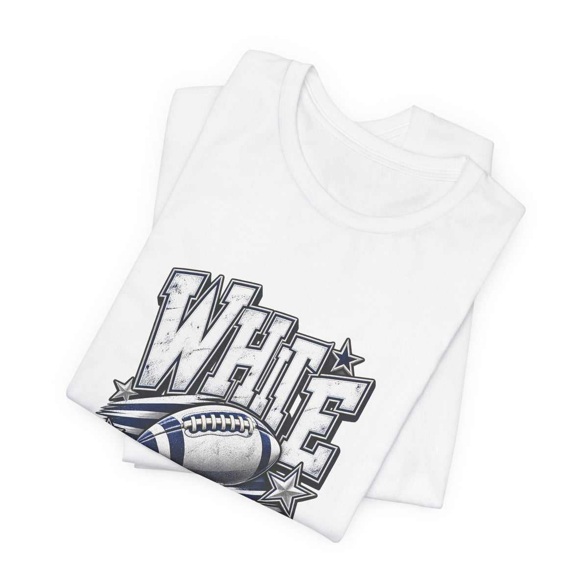 White Out Football Tee | Vintage Helmet, Stars, Sports Graphic