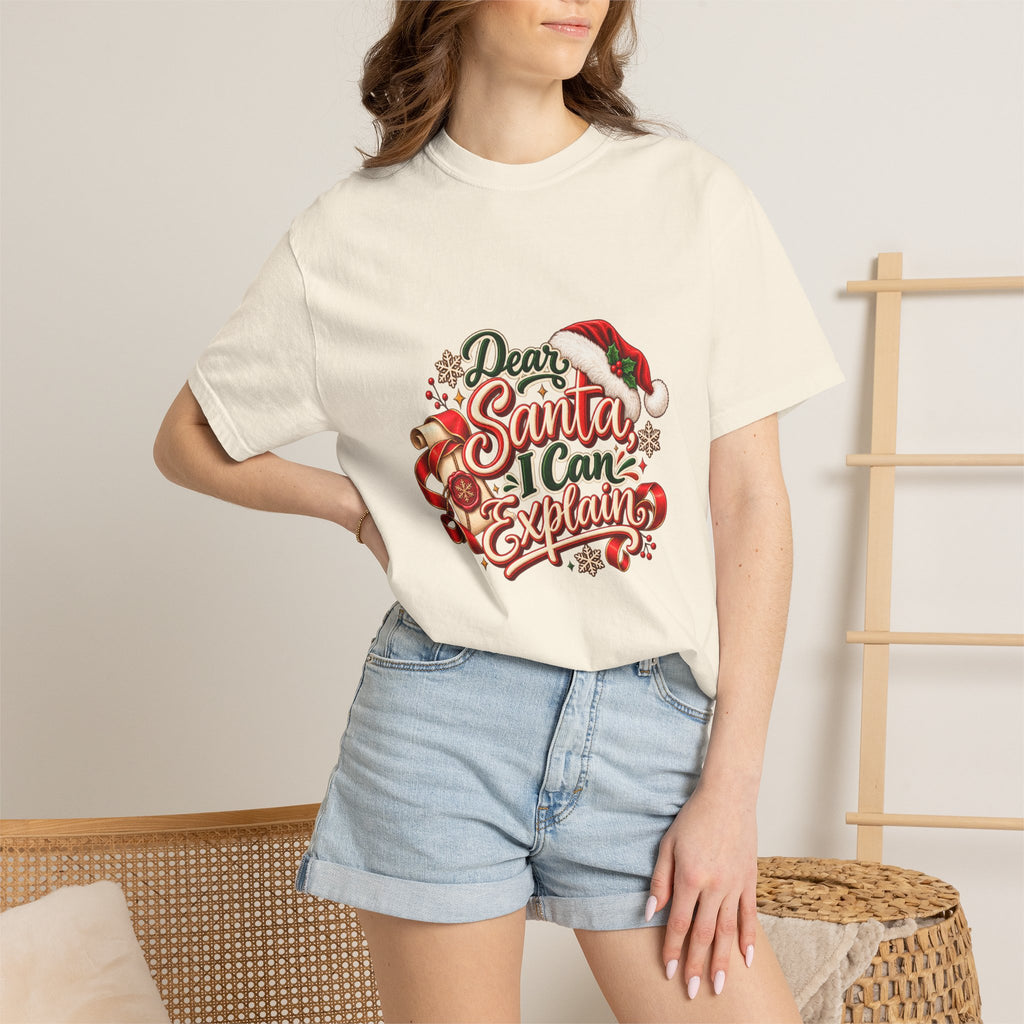 Dear Santa I Can Explain T-Shirt — Funny Christmas Tee