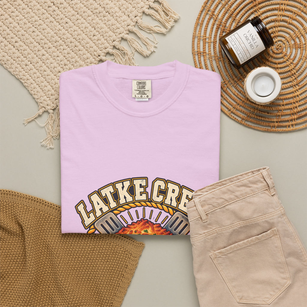 Latke Crew Illustration T-Shirt | Hanukkah Potato Pancake Design