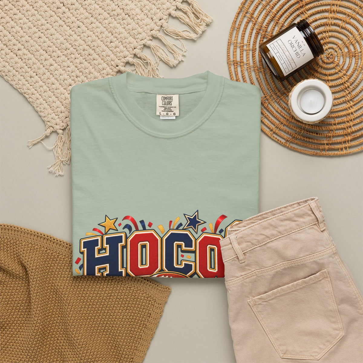 HOCO? Football Homecoming T-shirt | School Spirit, Stars & Banner Design