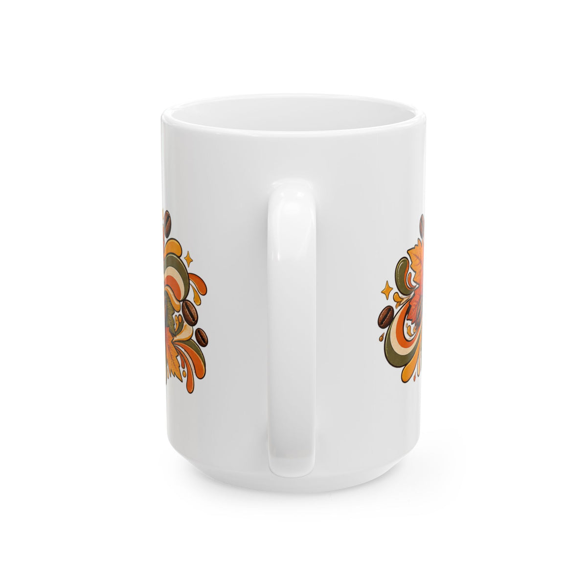 Gratitude Attitude mug | Retro 70s Coffee Illustration, Ceramic Mug