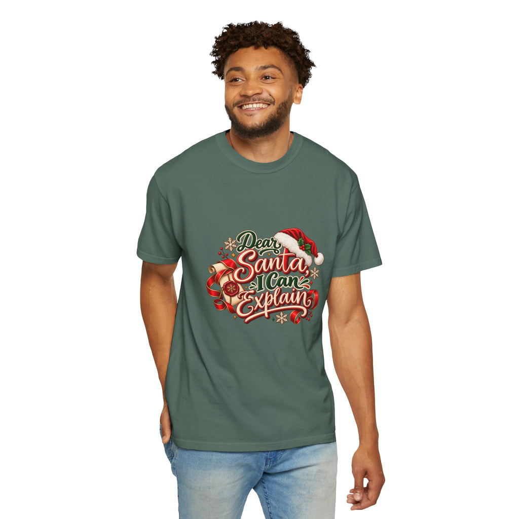 Dear Santa I Can Explain T-Shirt — Funny Christmas Tee