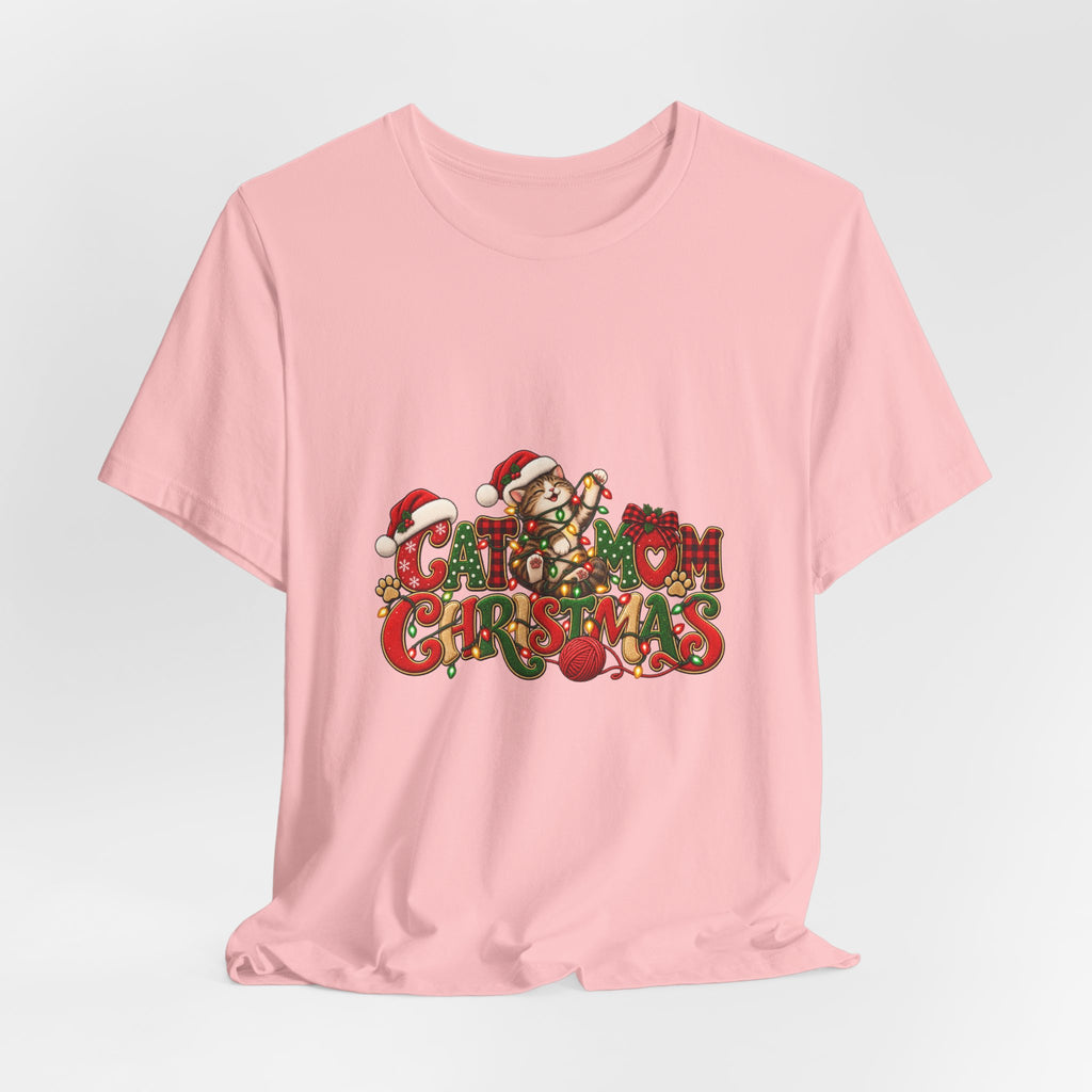 Christmas Cat Tee — Cute "Cat-ty Christmas" Holiday T-Shirt with Santa Cat Design