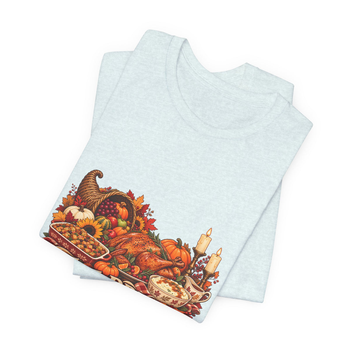 Eat Drink Be Thankful Thanksgiving Tee | Cornucopia Harvest Fall Shirt