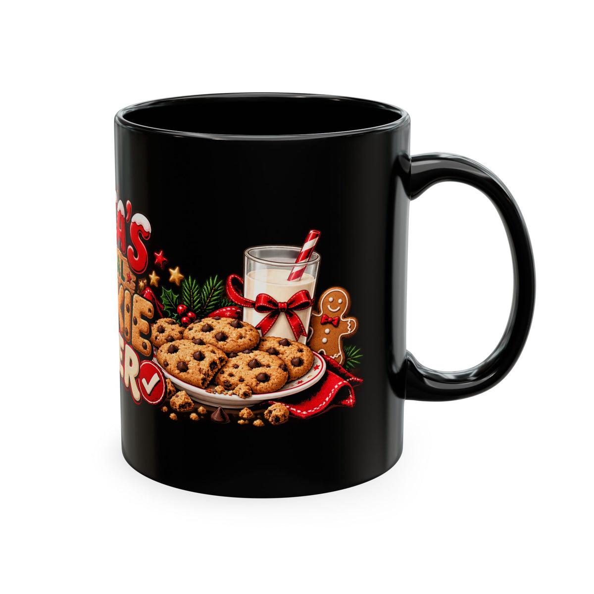 Santa’s Official Cookie Tester Ceramic Mug — Christmas Holiday Coffee Cup
