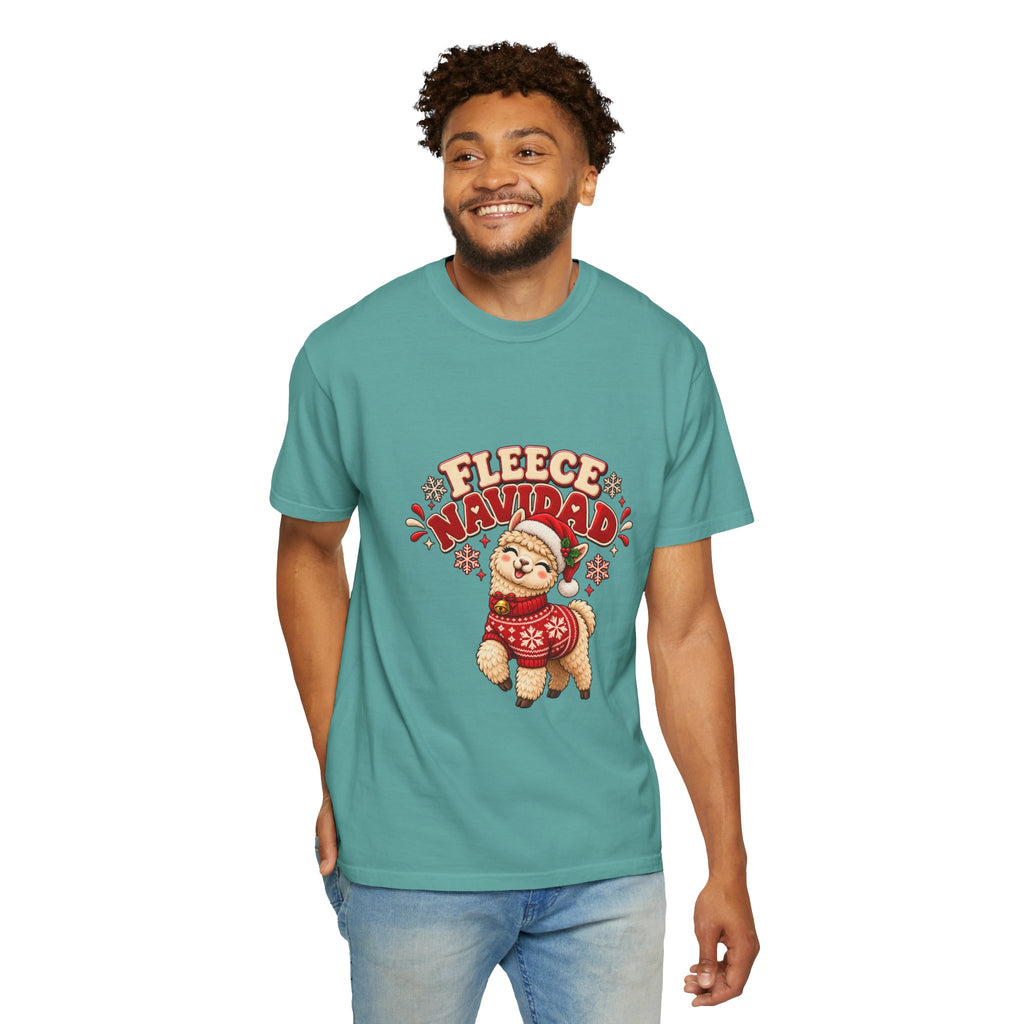 Fleece Navidad Tee — Cute Llama Christmas T-Shirt