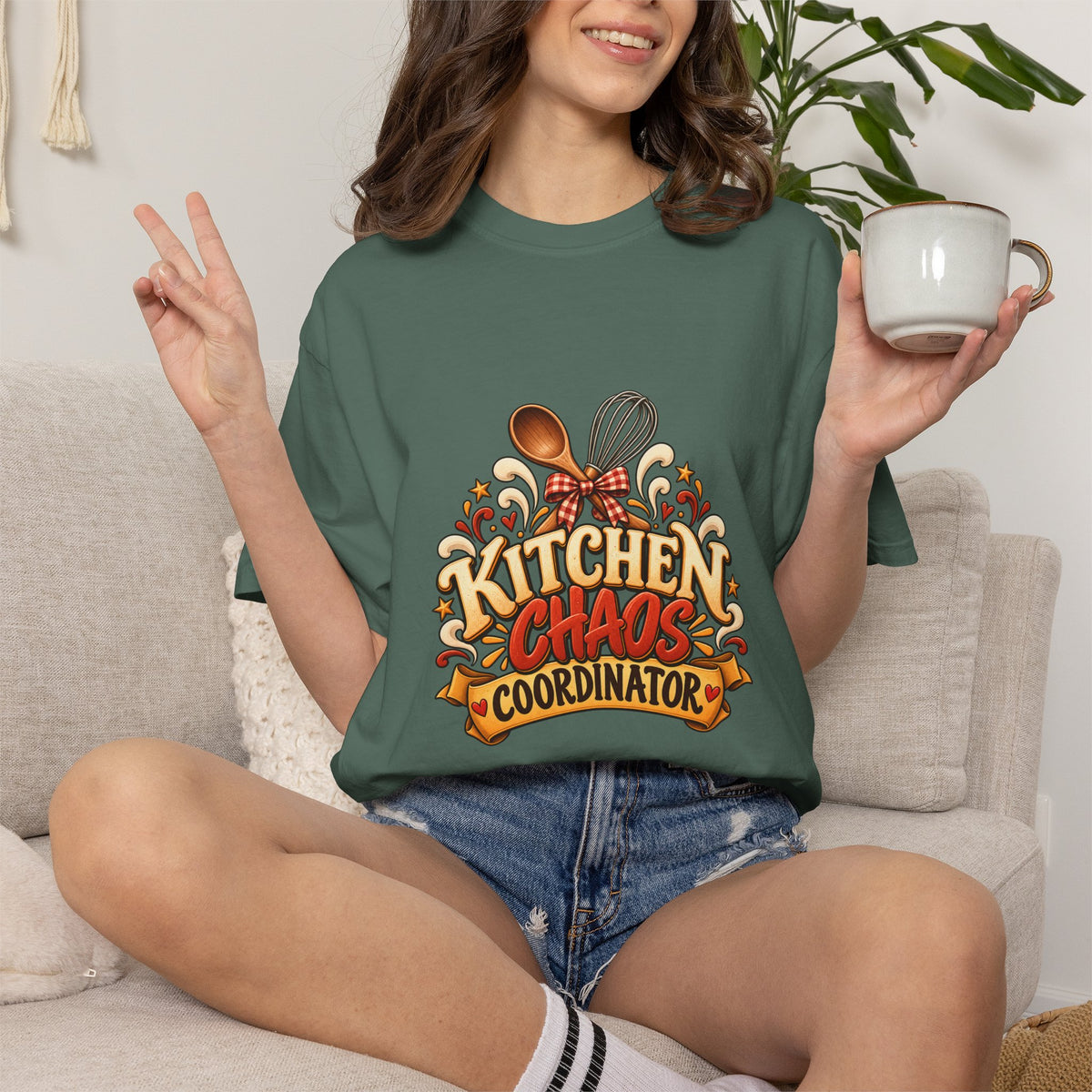 Kitchen Chaos Coordinator T-Shirt — Funny Thanksgiving Chef Shirt, Holiday Cooking Humor Tee, Baker Gift