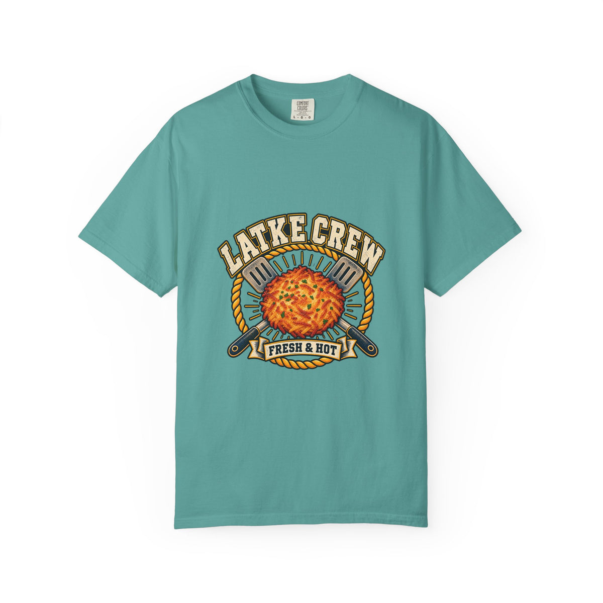 Latke Crew Illustration T-Shirt | Hanukkah Potato Pancake Design