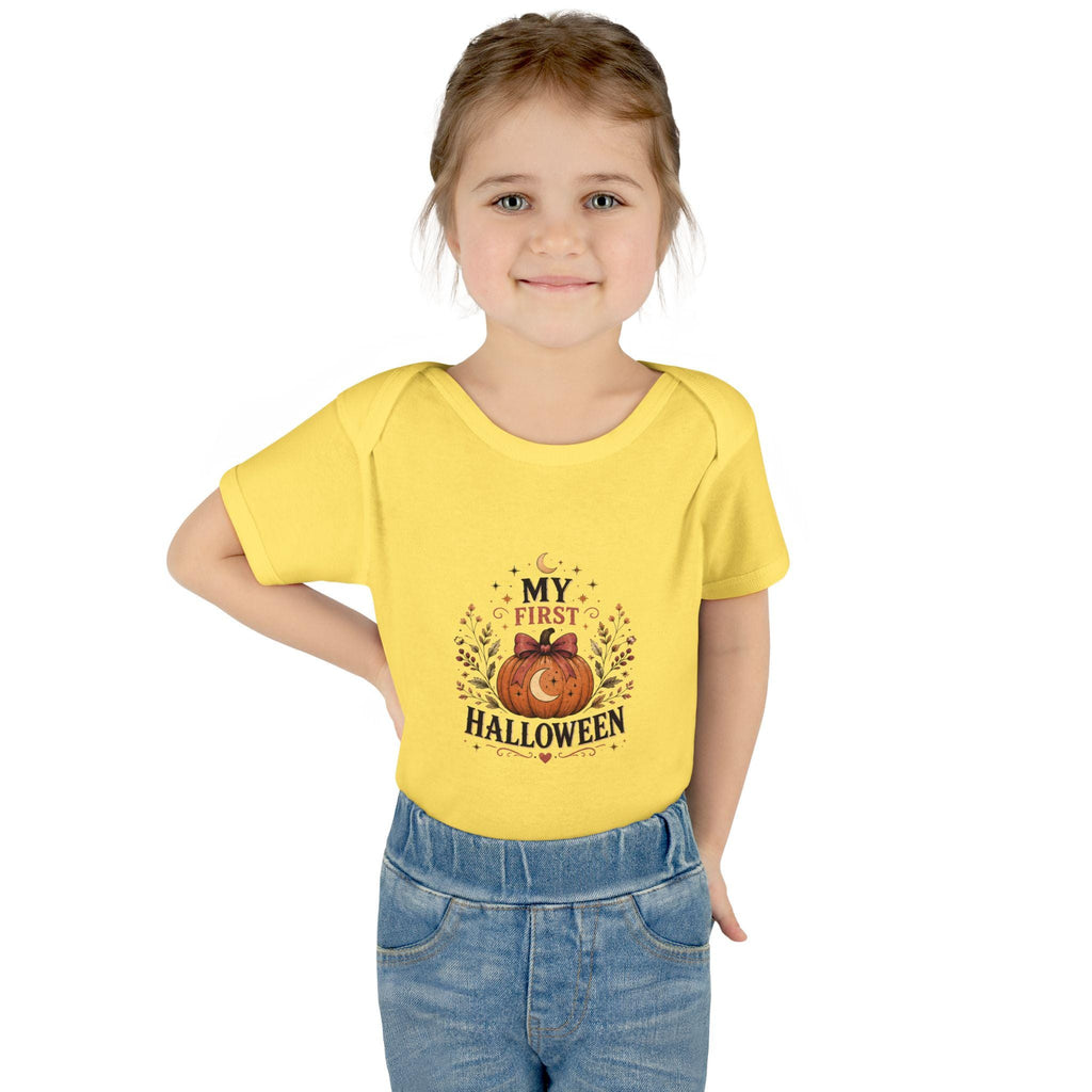 My First Halloween Infant Bodysuit | Pumpkin Illustration