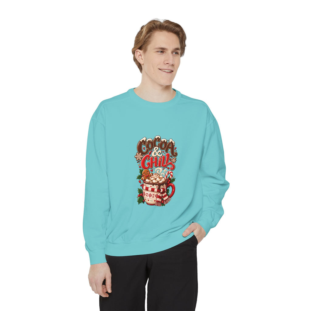 Christmas Cocoa Sweatshirt — Cozy "Cocoa Chill" Holiday Pullover
