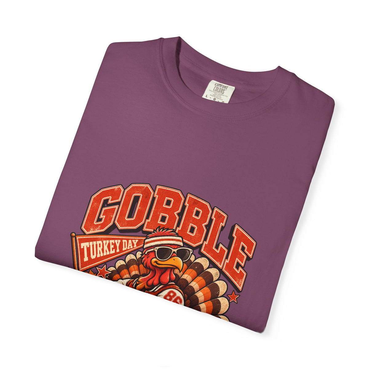 Gobble Squad Turkey Football Helmet T-Shirt | Thanksgiving Turkey Sports Tee