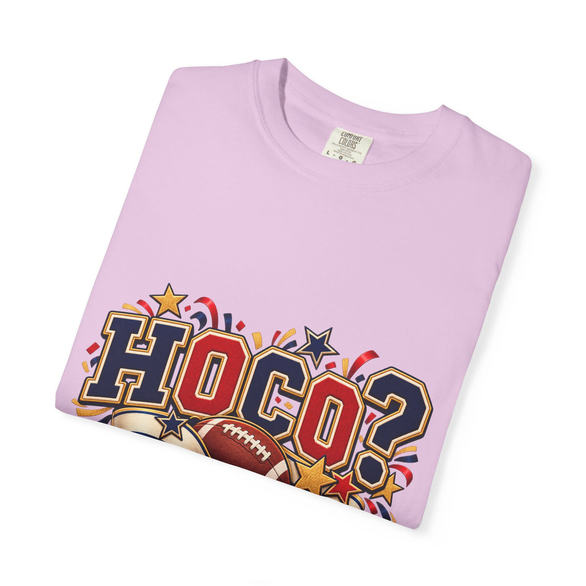 HOCO? Football Homecoming T-shirt | School Spirit, Stars & Banner Design