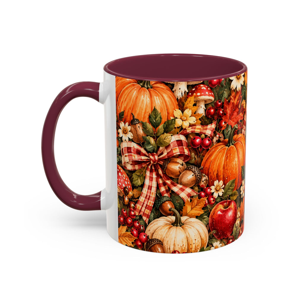 Autumn Harvest Mugs | Fall Pumpkins, Apples, Mushrooms, Daisies 11oz 15oz