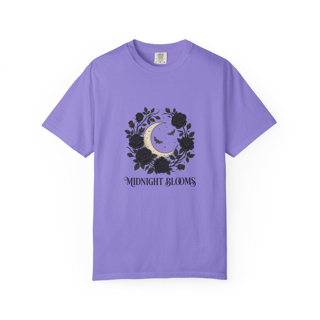 Midnight Blooms moon floral tee | T-Shirt