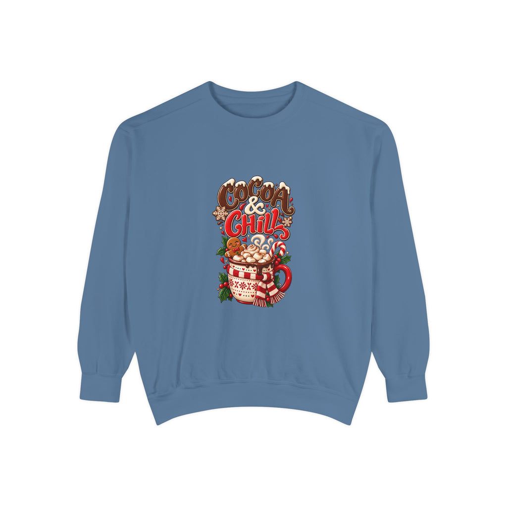 Christmas Cocoa Sweatshirt — Cozy "Cocoa Chill" Holiday Pullover