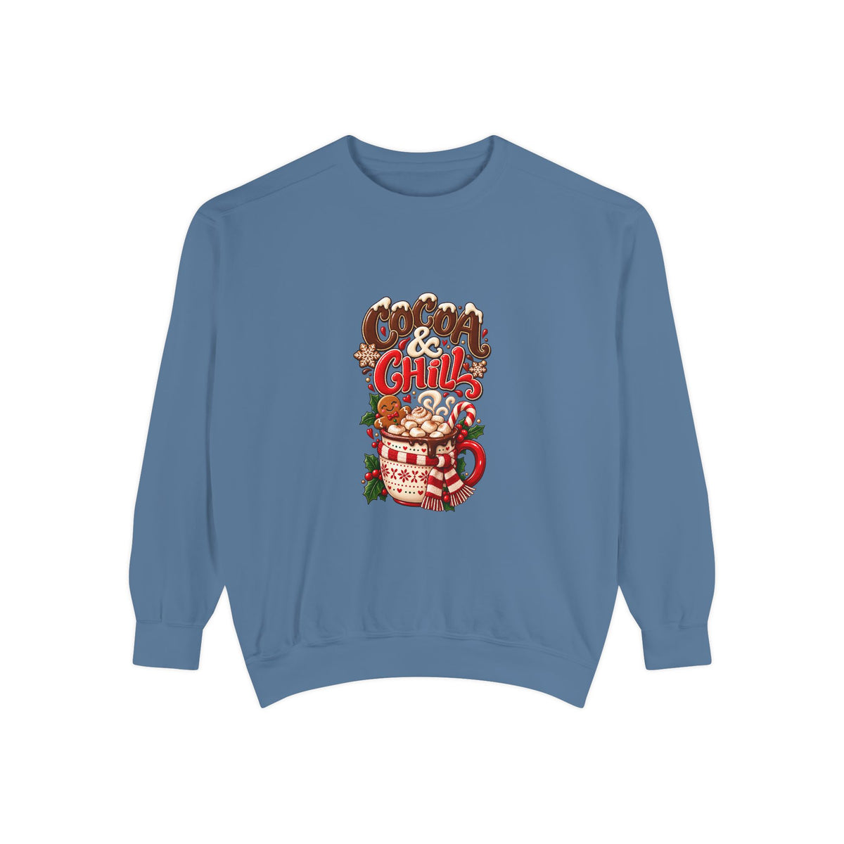 Christmas Cocoa Sweatshirt — Cozy "Cocoa Chill" Holiday Pullover