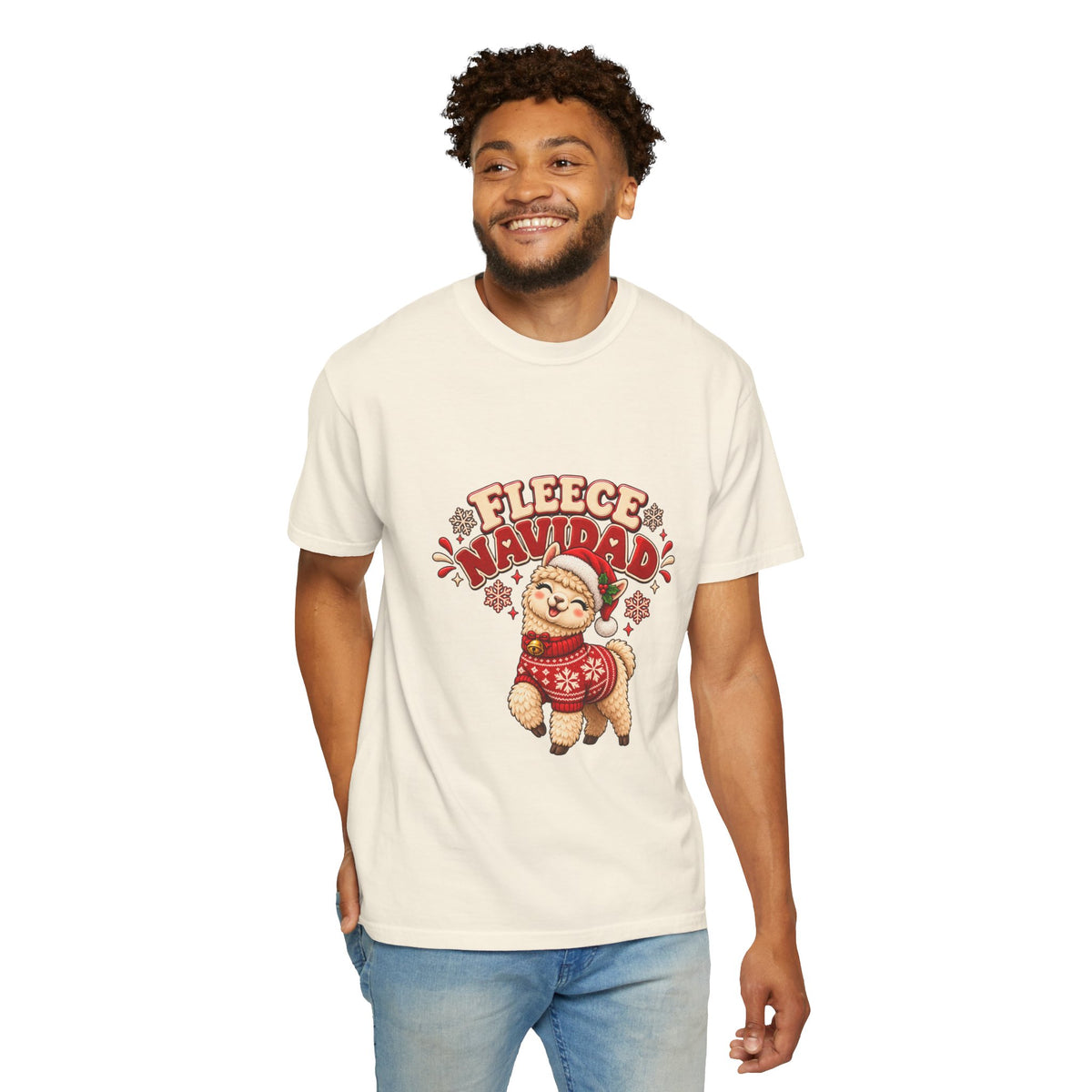 Fleece Navidad Tee — Cute Llama Christmas T-Shirt