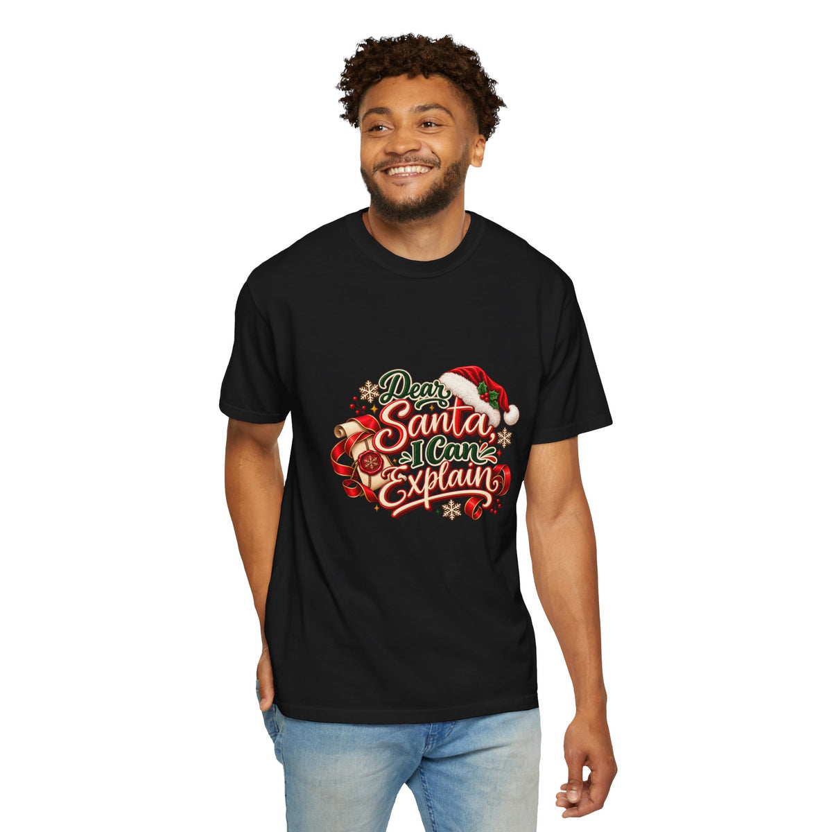 Dear Santa I Can Explain T-Shirt — Funny Christmas Tee