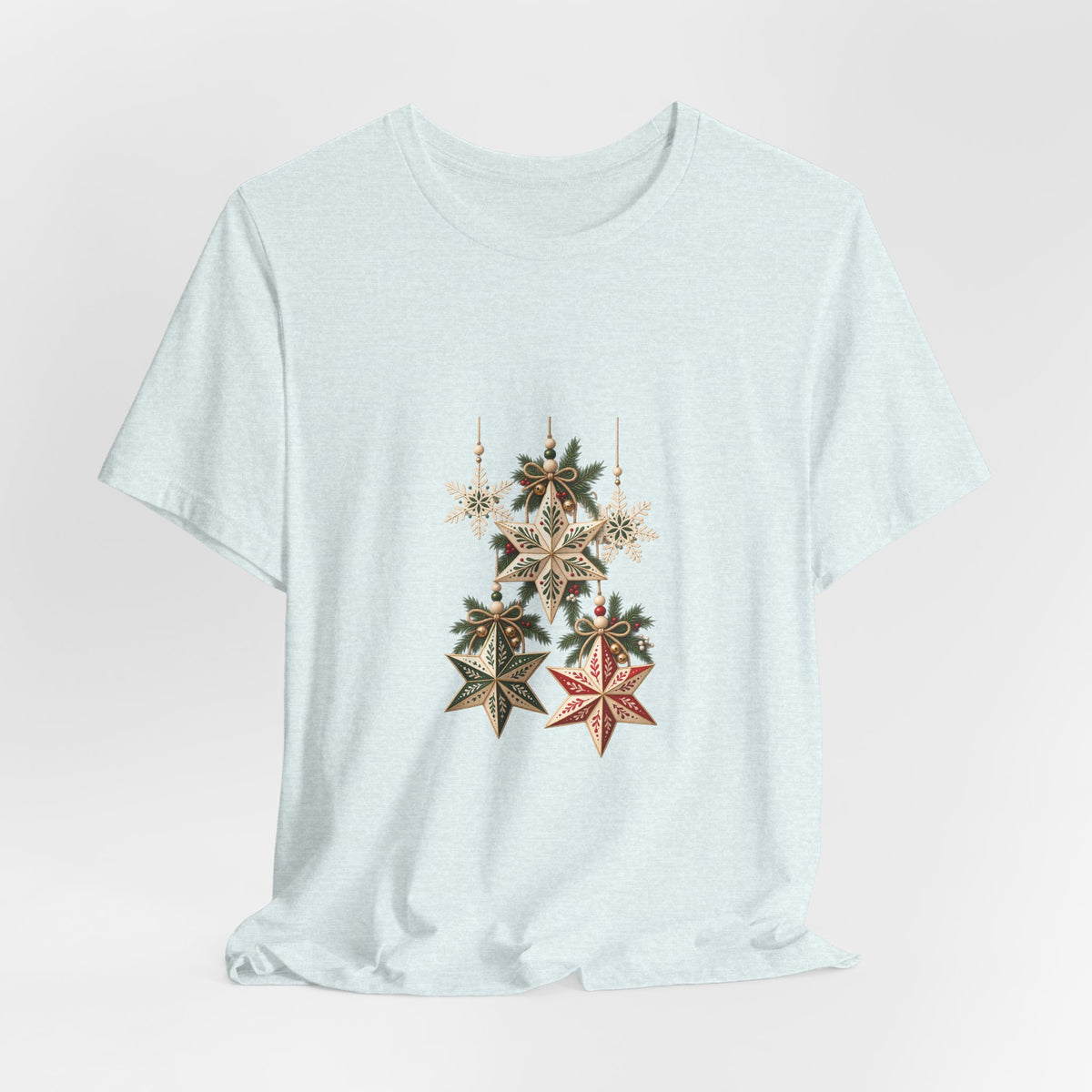 Christmas Star Ornaments T-Shirt — Vintage Holiday Stars Tee