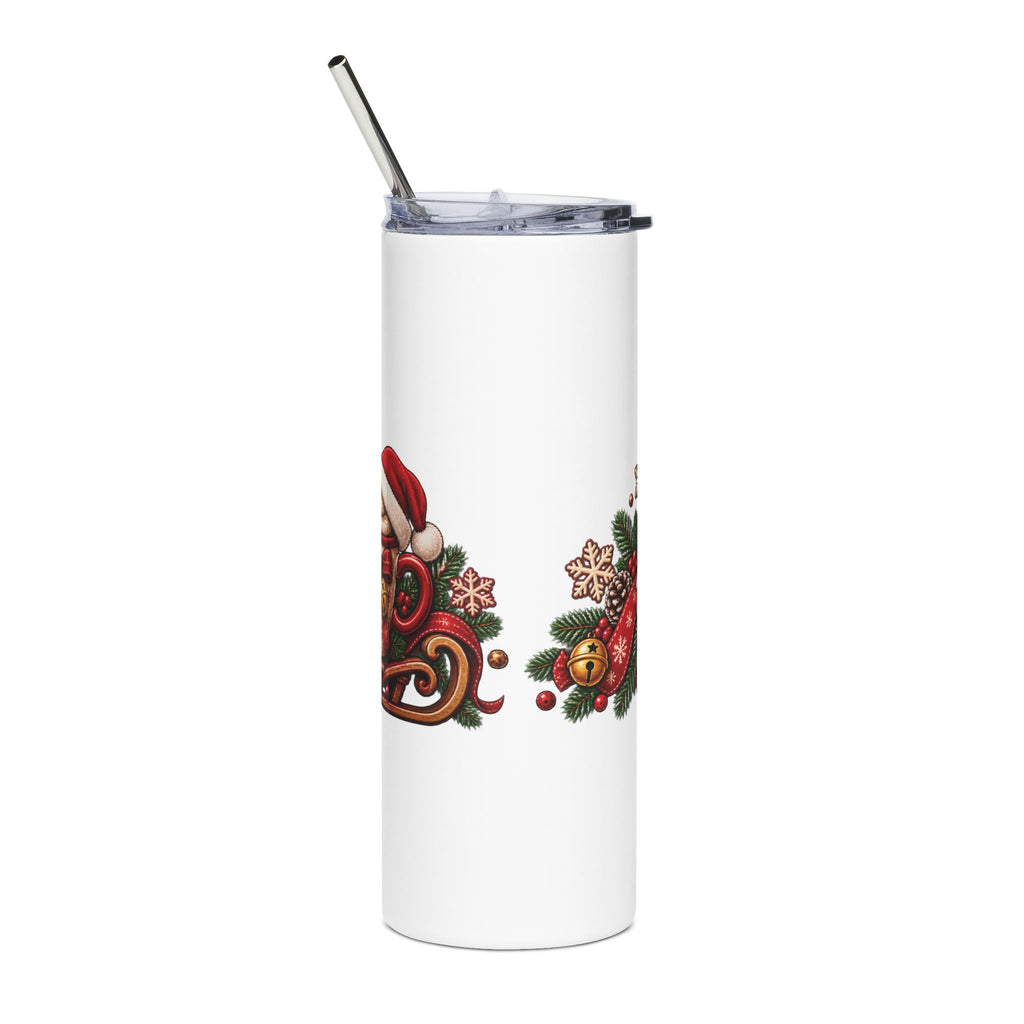 20oz Stainless Steel Tumbler — "Sleigh My Coffee" Christmas Travel Cup