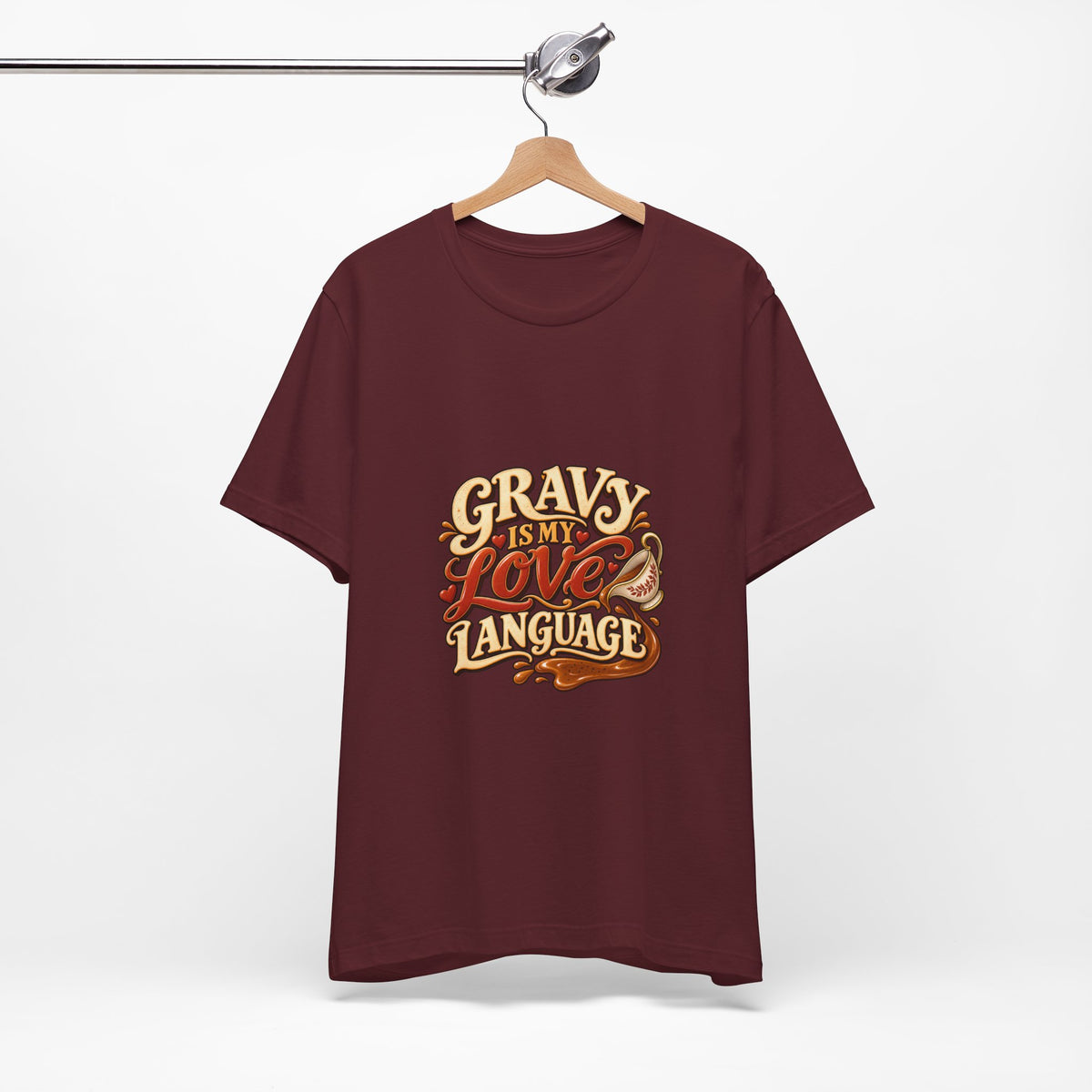 Gravy Is My Love Language T-Shirt — Funny Thanksgiving Foodie Tee, Turkey Dinner Humor Shirt, Fall Gift