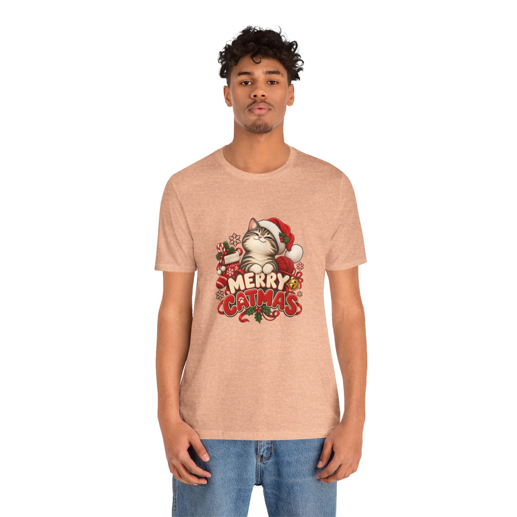Merry Catmas T-Shirt – Cute Christmas Cat Holiday Tee
