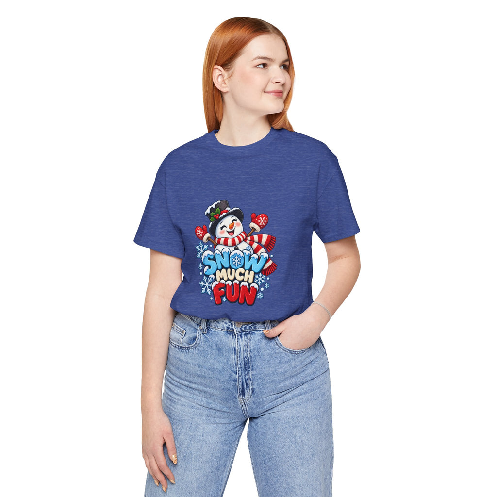 Snow Much Fun T-Shirt – Cute Snowman Holiday Tee