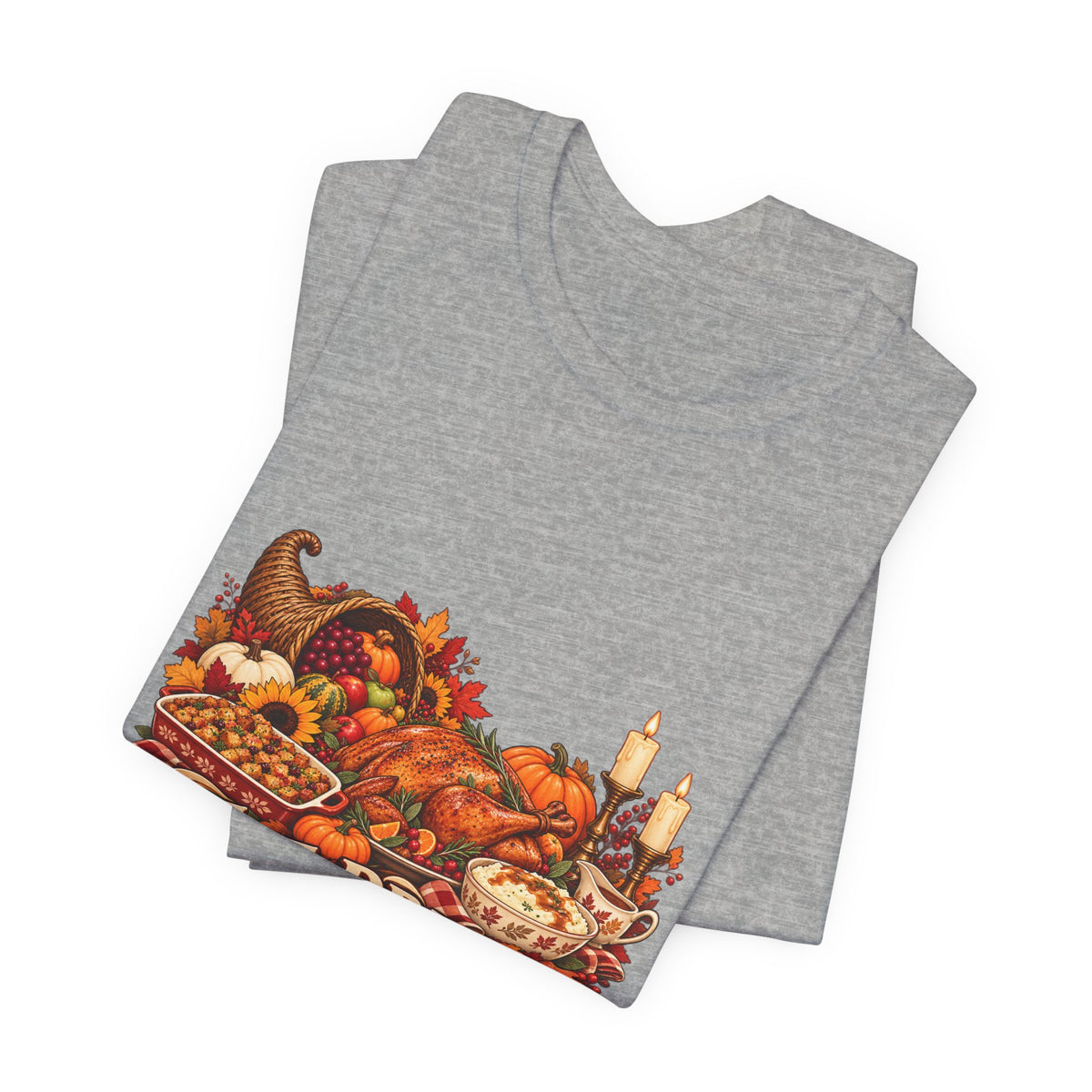 Eat Drink Be Thankful Thanksgiving Tee | Cornucopia Harvest Fall Shirt