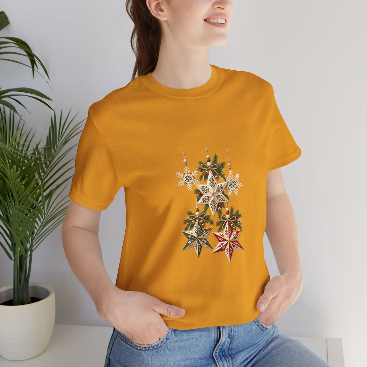 Christmas Star Ornaments T-Shirt — Vintage Holiday Stars Tee