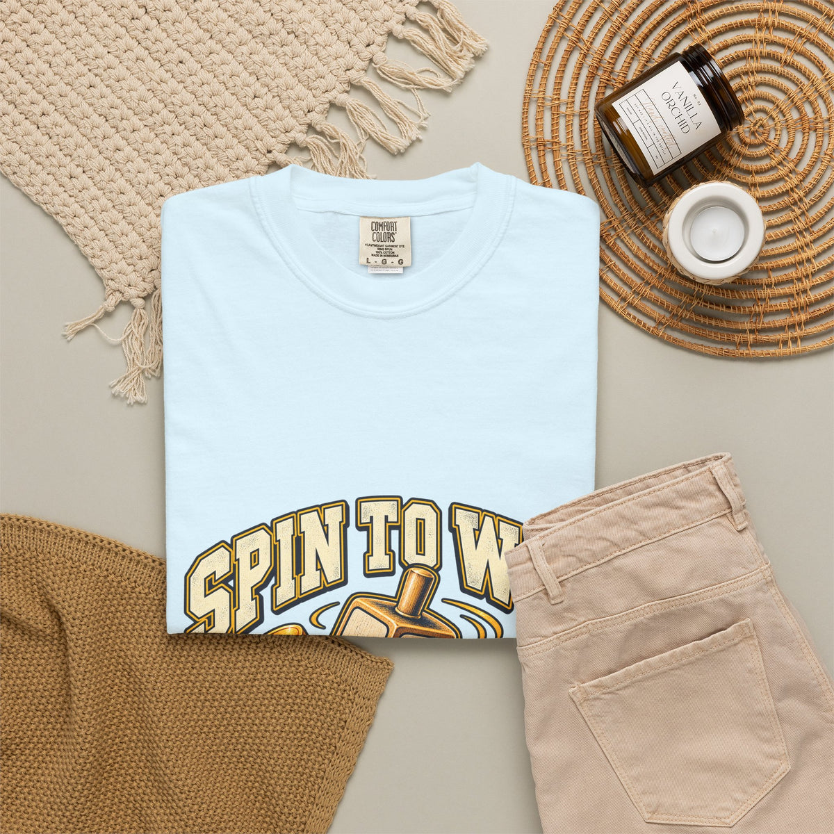 Spin to Win Dreidel T-shirt | Hanukkah Chanukah Festival Design