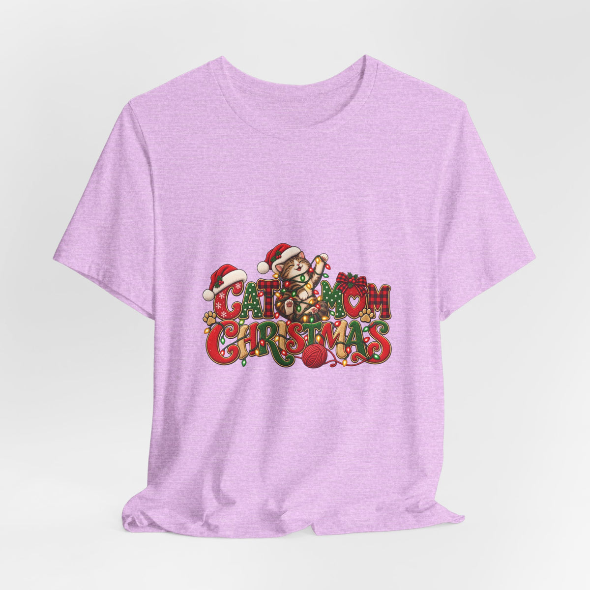 Christmas Cat Tee — Cute "Cat-ty Christmas" Holiday T-Shirt with Santa Cat Design