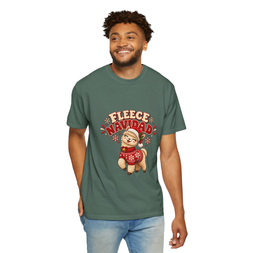 Fleece Navidad Tee — Cute Llama Christmas T-Shirt