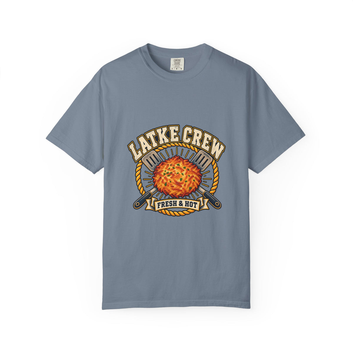 Latke Crew Illustration T-Shirt | Hanukkah Potato Pancake Design
