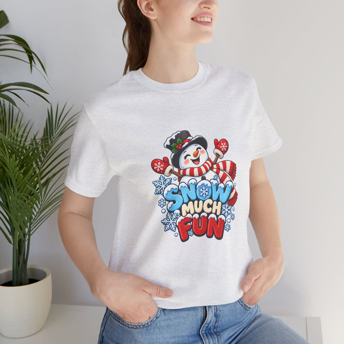 Snow Much Fun T-Shirt – Cute Snowman Holiday Tee