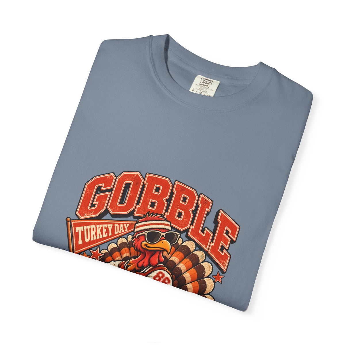 Gobble Squad Turkey Football Helmet T-Shirt | Thanksgiving Turkey Sports Tee