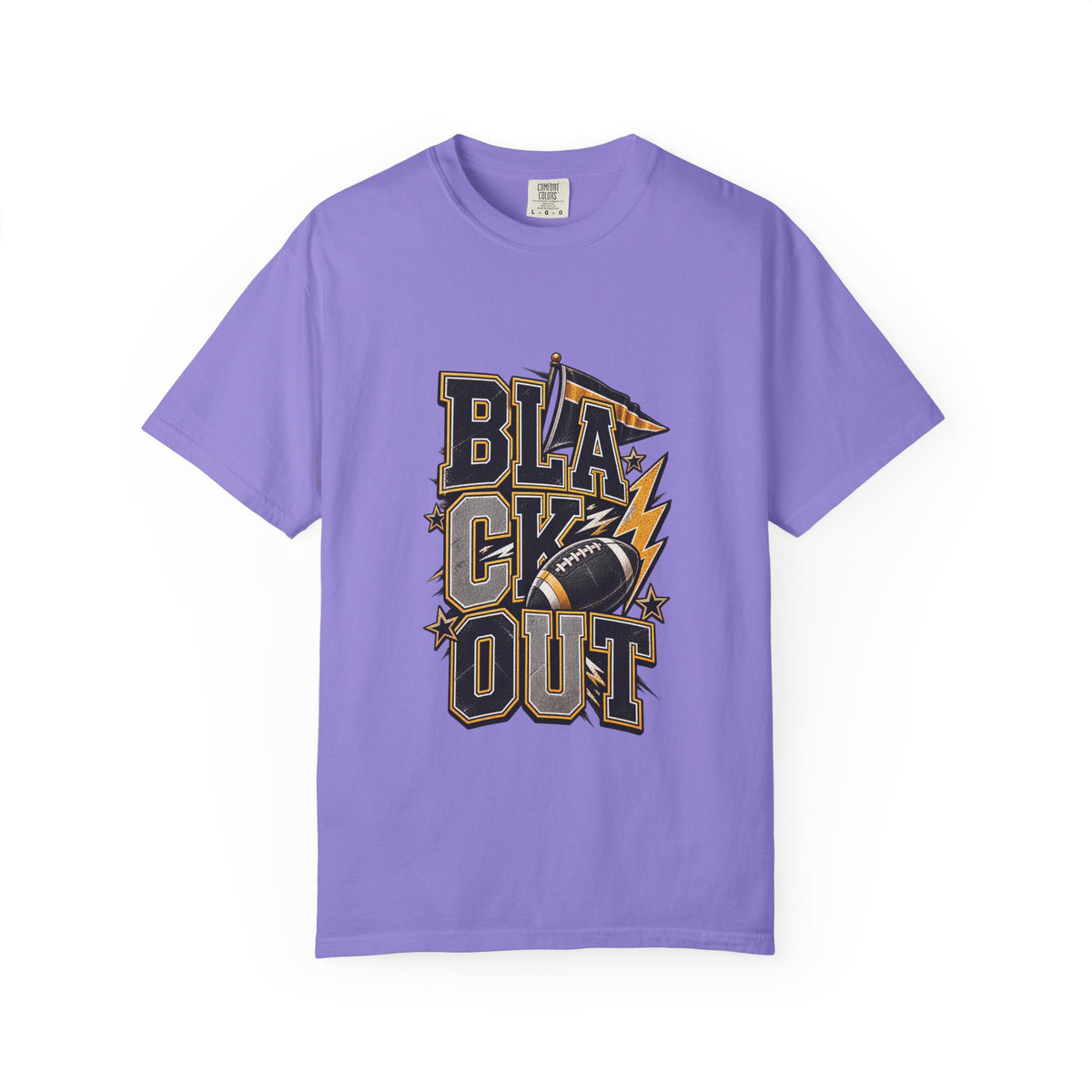 Blackout Lightning Football tee | Graphic T-Shirt, Team Spirit