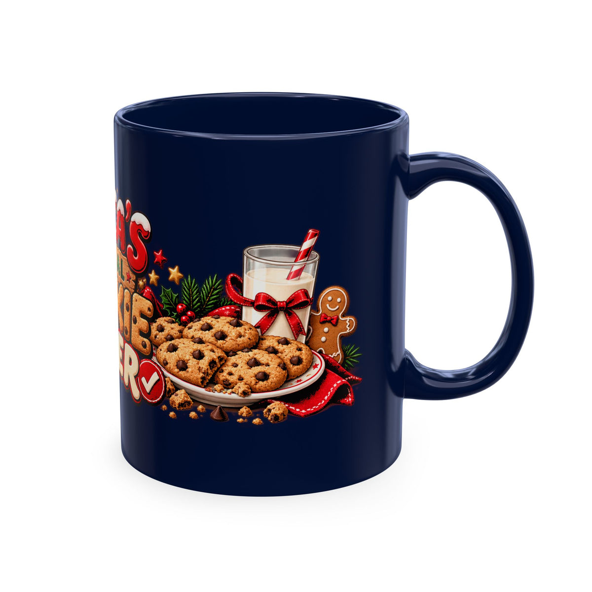 Santa’s Official Cookie Tester Ceramic Mug — Christmas Holiday Coffee Cup