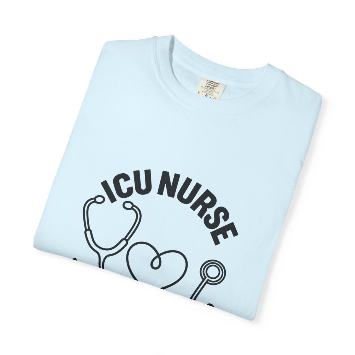 ICU Nurse Night Shift Survivor T-shirt | Stethoscope Heart Design