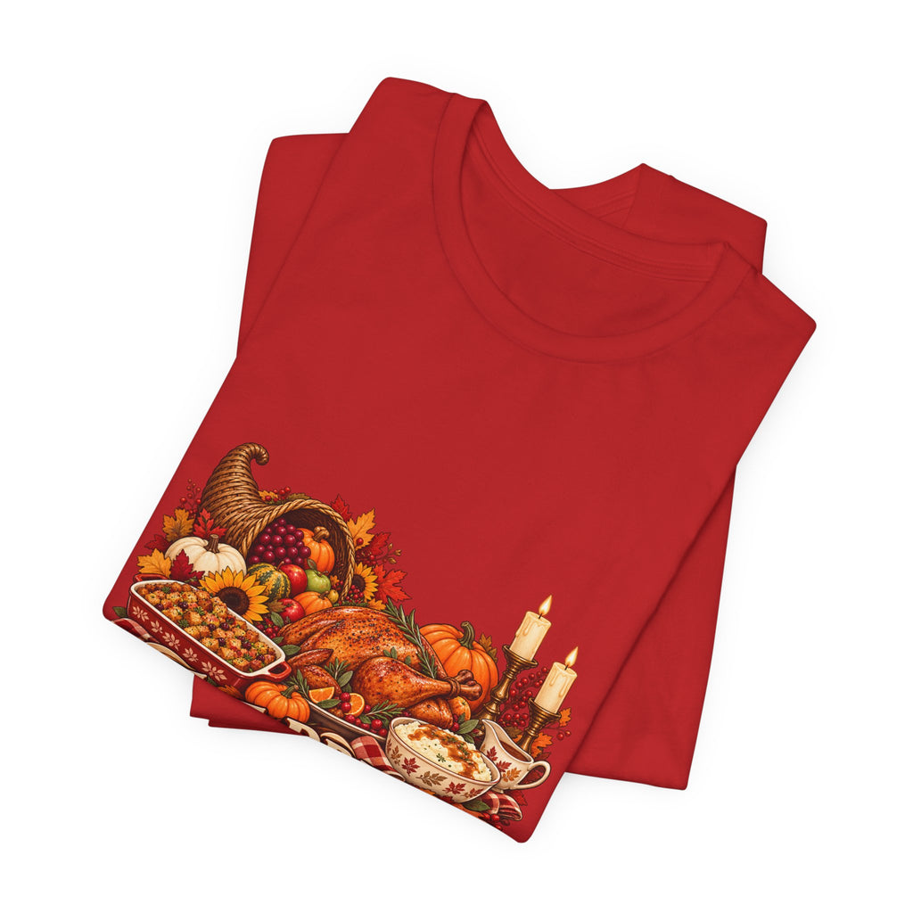 Eat Drink Be Thankful Thanksgiving Tee | Cornucopia Harvest Fall Shirt