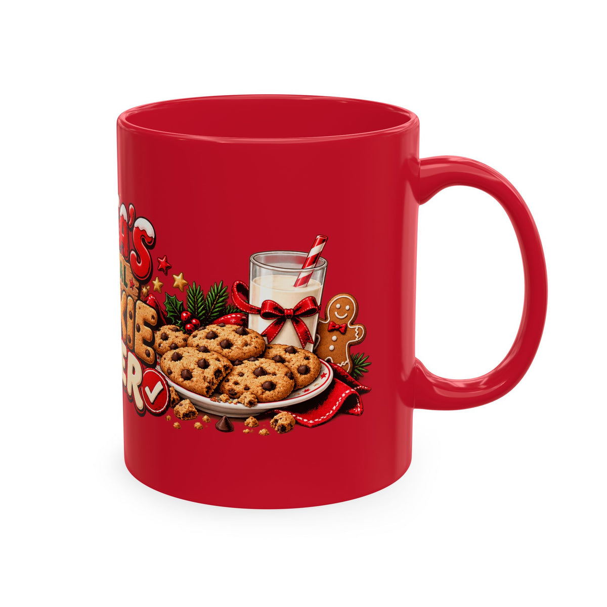 Santa’s Official Cookie Tester Ceramic Mug — Christmas Holiday Coffee Cup
