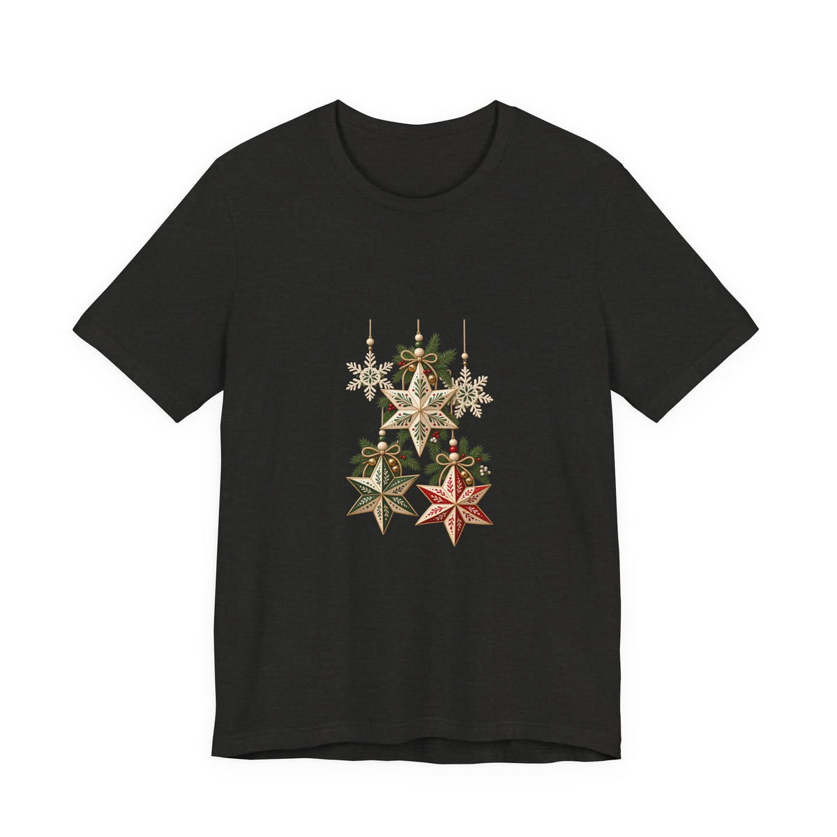 Christmas Star Ornaments T-Shirt — Vintage Holiday Stars Tee