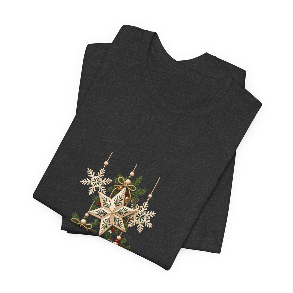 Christmas Star Ornaments T-Shirt — Vintage Holiday Stars Tee