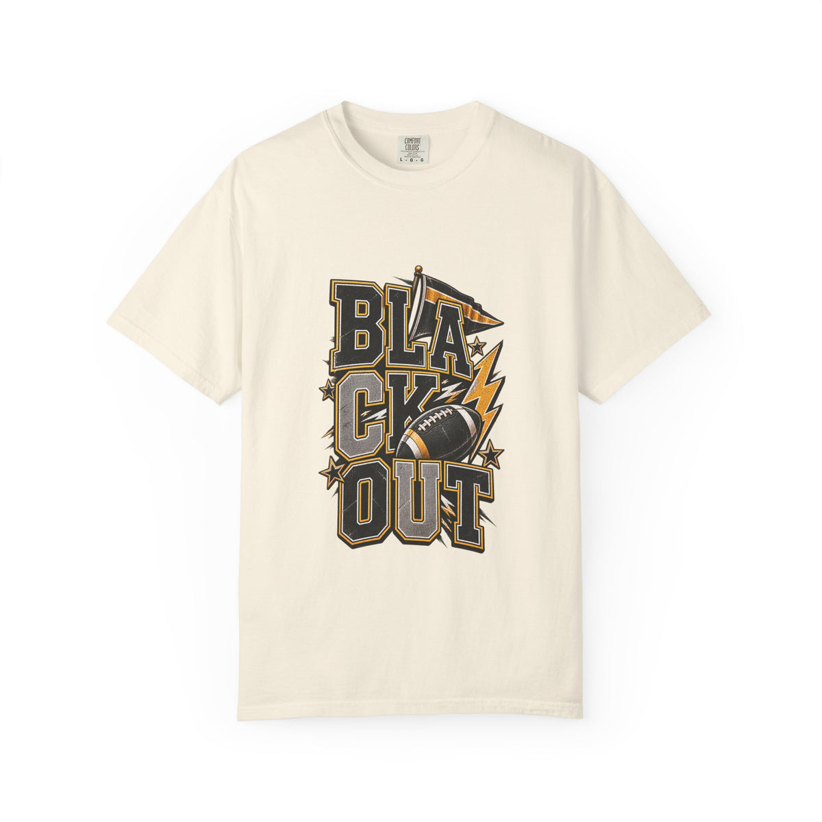 Blackout Lightning Football tee | Graphic T-Shirt, Team Spirit