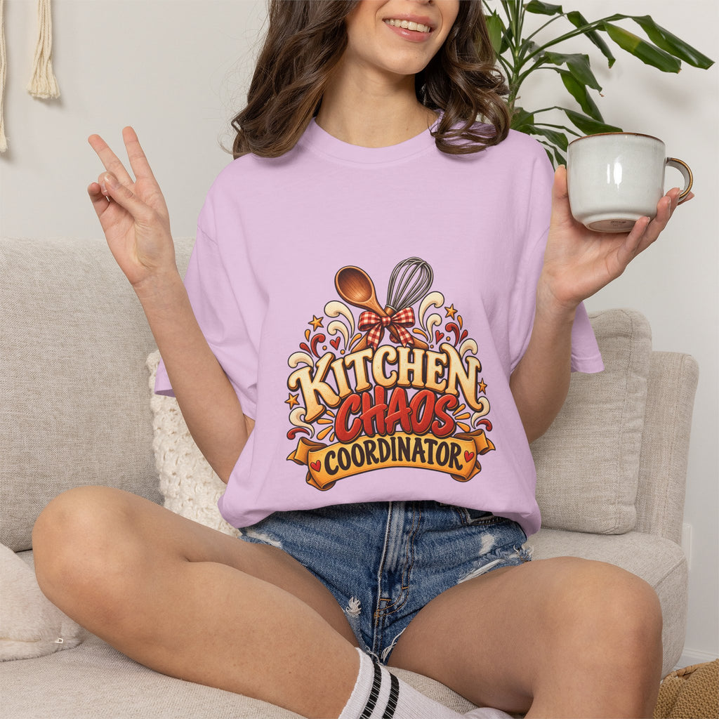 Kitchen Chaos Coordinator T-Shirt — Funny Thanksgiving Chef Shirt, Holiday Cooking Humor Tee, Baker Gift